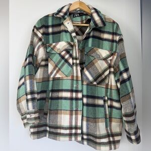 Zara Multicolor Plaid Jacket